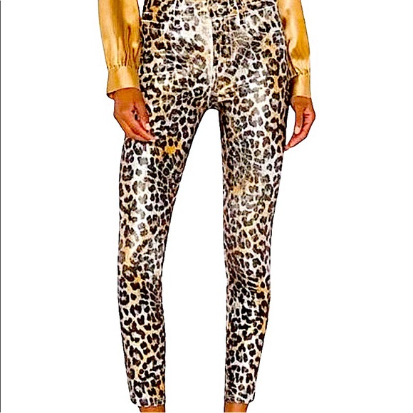 L’AGENCE Leopard Print Coated Margot High
Rise Skinny Jeans SZ 26 - Picture 3 of 8